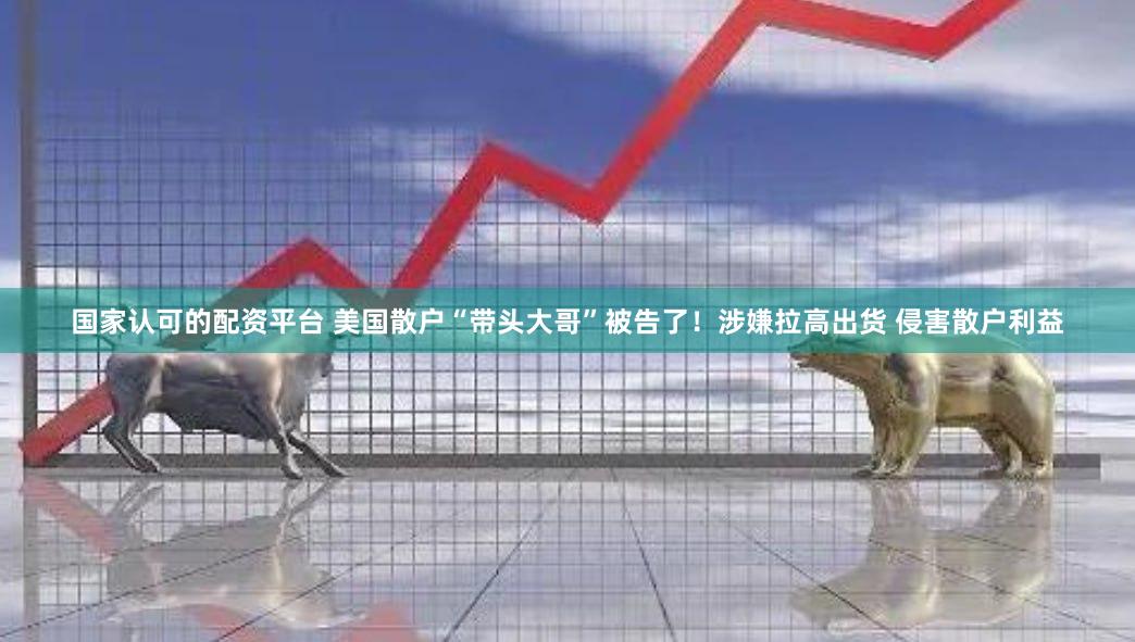 国家认可的配资平台 美国散户“带头大哥”被告了！涉嫌拉高出货 侵害散户利益